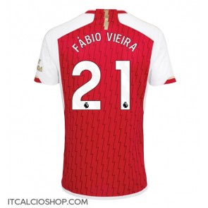 Arsenal Fabio Vieira #21 Prima Maglia 2023-24 Manica Corta